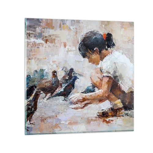 Tablou pe sticlă - Cei mici și cei mai cuminți - 60x60 cm