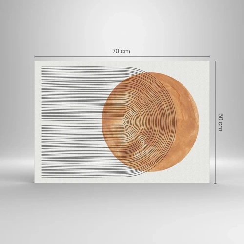 Tablou pe sticlă - Compoziția solară - 70x50 cm