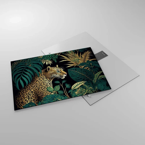 Tablou pe sticlă - Domnitorul junglei - 70x50 cm