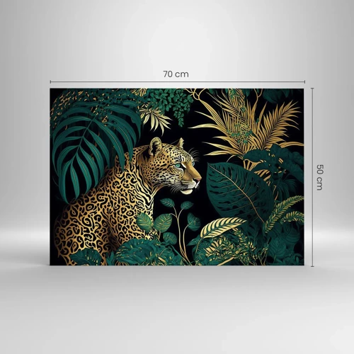 Tablou pe sticlă - Domnitorul junglei - 70x50 cm