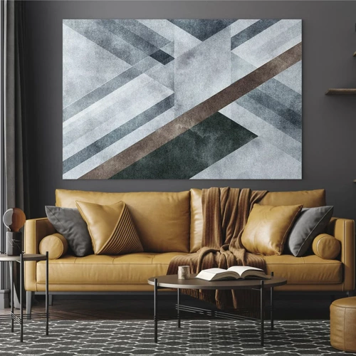 Tablou pe sticlă - Eleganța sofisticată a geometriei - 70x50 cm