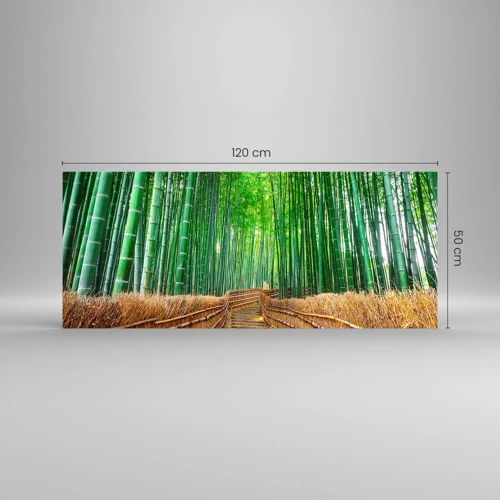 Tablou pe sticlă - Esența naturii asiatice - 120x50 cm