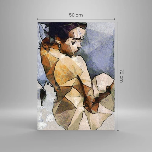 Tablou pe sticlă - Fata cubismică - 50x70 cm