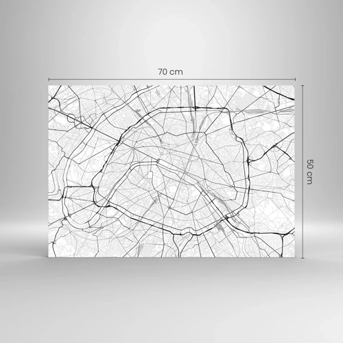 Tablou pe sticlă - Floarea Parisului - 70x50 cm