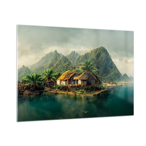 Tablou pe sticlă - Paradisul tropical - 100x70 cm