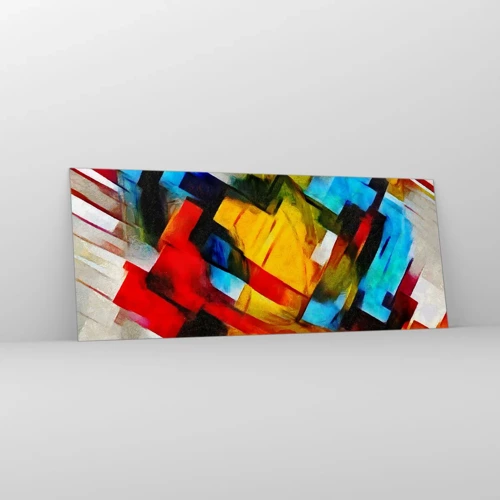 Tablou pe sticlă - Sandviș multicolor - 100x40 cm