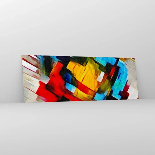 Tablou pe sticlă - Sandviș multicolor - 140x50 cm