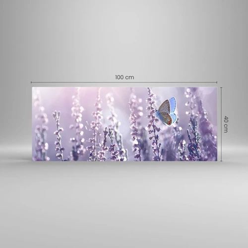 Tablou pe sticlă - Sărut de fluture - 100x40 cm