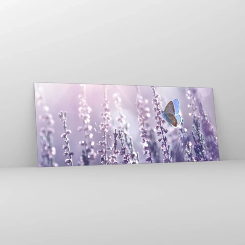 Tablou pe sticlă - Sărut de fluture - 100x40 cm