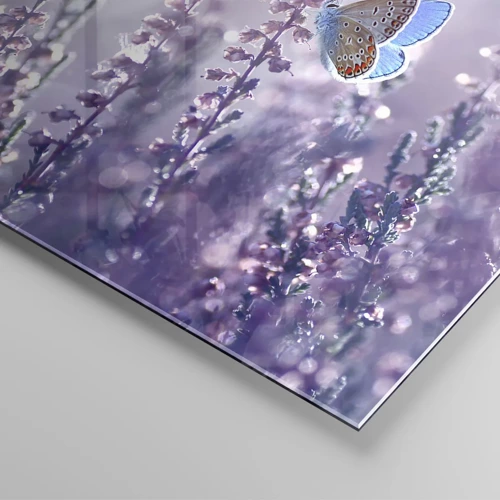 Tablou pe sticlă - Sărut de fluture - 30x30 cm