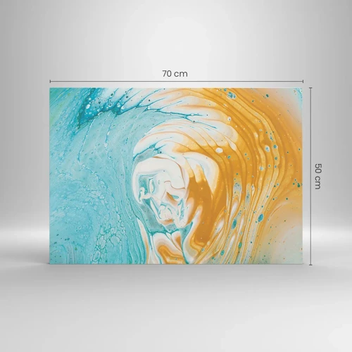 Tablou pe sticlă - Vârtej de pastel - 70x50 cm