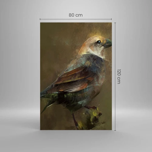 Tablou pe sticlă - Vrăbiuță, o pasăre micuță - 80x120 cm