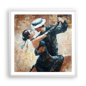 Poster în ramă albă - A la Rudolf Valentino - 60x60 cm