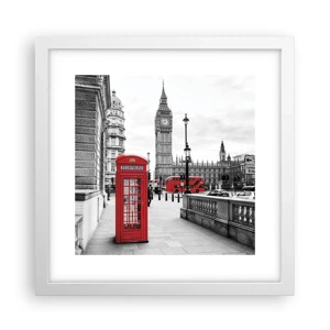 Poster în ramă albă - Fără îndoială, Londra - 30x30 cm