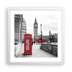 Poster în ramă albă - Fără îndoială, Londra - 40x40 cm