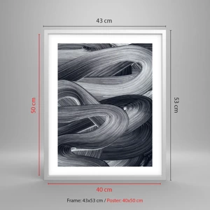 Poster în ramă albă - Fluiditatea realității - 40x50 cm