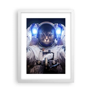 Poster în ramă albă - Houston, aveți o problemă - 30x40 cm