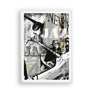 Poster în ramă albă - În ritmul New York-ului - 70x100 cm