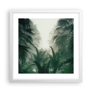 Poster în ramă albă - Mister tropical - 40x40 cm