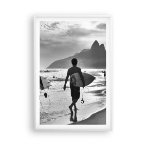 Poster în ramă albă - Samba pentru un val - 61x91 cm