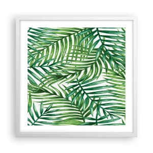 Poster în ramă albă - Sub bolta verde - 50x50 cm