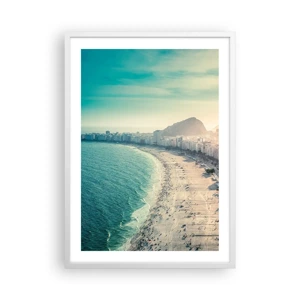 Poster în ramă albă - Vacanță perpetuă în Rio - 50x70 cm