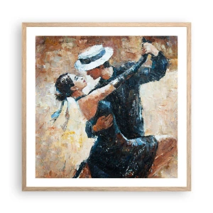 Poster în ramă de stejar deschis - A la Rudolf Valentino - 60x60 cm