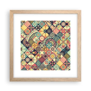 Poster în ramă de stejar deschis - Clima marocană - 30x30 cm