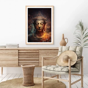 Poster în ramă de stejar deschis - Echilibru spiritual - 30x40 cm