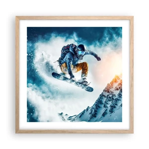 Poster în ramă de stejar deschis - Emoții extreme - 50x50 cm