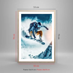 Poster în ramă de stejar deschis - Emoții extreme - 50x70 cm