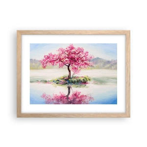 Poster în ramă de stejar deschis - Festivalul Primăverii - 40x30 cm