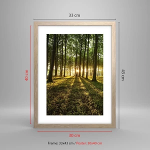 Poster în ramă de stejar deschis - Fotografia tuturor primăverilor - 30x40 cm