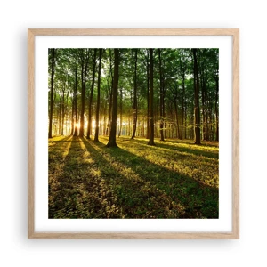 Poster în ramă de stejar deschis - Fotografia tuturor primăverilor - 50x50 cm