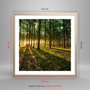 Poster în ramă de stejar deschis - Fotografia tuturor primăverilor - 50x50 cm