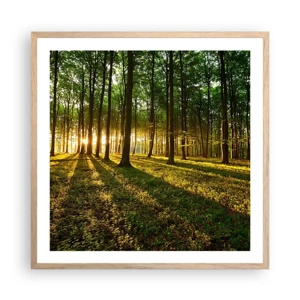 Poster în ramă de stejar deschis - Fotografia tuturor primăverilor - 60x60 cm