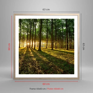 Poster în ramă de stejar deschis - Fotografia tuturor primăverilor - 60x60 cm