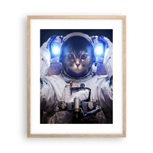 Poster în ramă de stejar deschis - Houston, aveți o problemă - 40x50 cm