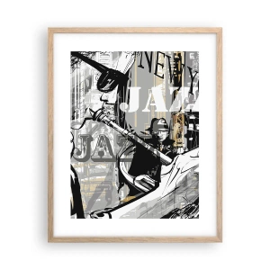 Poster în ramă de stejar deschis - În ritmul New York-ului - 40x50 cm