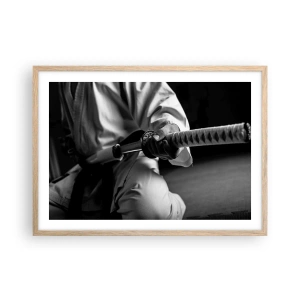 Poster în ramă de stejar deschis - Sufletul unui războinic - 70x50 cm