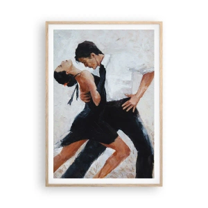 Poster în ramă de stejar deschis - Tangoul visurilor mele - 70x100 cm