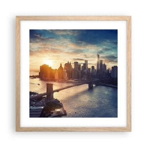 Poster în ramă de stejar deschis - Un monument al culturii occidentale - 40x40 cm