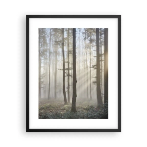 Poster în ramă neagră - Ceața s-a trezit și ea - 40x50 cm