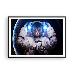 Poster în ramă neagră - Houston, aveți o problemă - 100x70 cm
