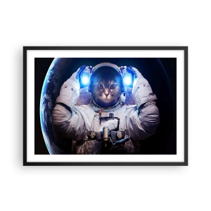 Poster în ramă neagră - Houston, aveți o problemă - 70x50 cm