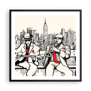 Poster în ramă neagră - Improvizație la New York - 60x60 cm