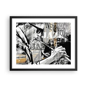 Poster în ramă neagră - În ritmul New York-ului - 50x40 cm