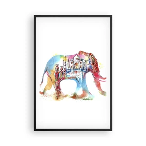 Poster în ramă neagră - India - aura iubirii - 61x91 cm