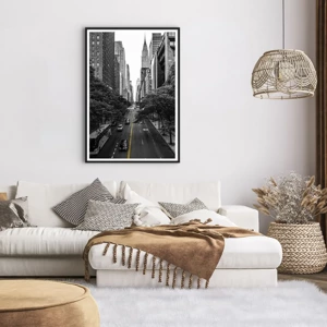 Poster în ramă neagră - New York dimineața - 70x100 cm