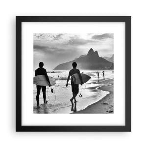 Poster în ramă neagră - Samba pentru un val - 30x30 cm